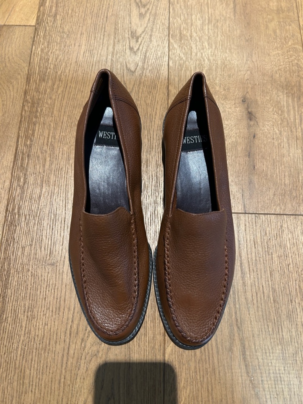 Westies Women's Brown Leather Slip-On Loafers